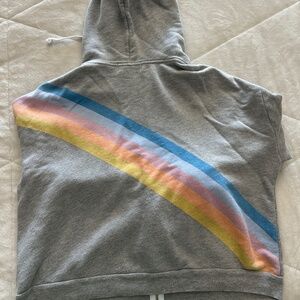 Wildfox Rainbow Zip Hoodie